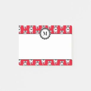 Cute Miniature Schnauzer Puppy Pattern Post-it® Notes