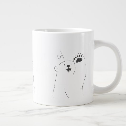 cute minimal design mug extra grote beker (Rechts)