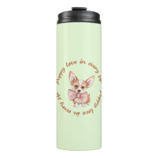  Cute Minimal Dog Lover Thermal Tumbler Thermosbeker