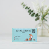 Cute Minimal Fox et Carte de visite d'amis (Debout devant)