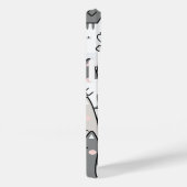 Cute Minimal Kawaii Cat Pattern iPhone / iPad case (Achterkant / Rechts)