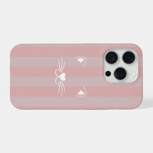 Cute Minimal Kitty Illustration Phone Case (Verso Horizontal)