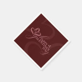 Cute Minimal Modern Chic Cream Script Galentine's  Servet (Hoek)