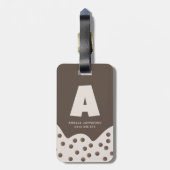 Cute Minimalist Boba Bubble Tea Bagagelabel (Achterkant verticaal)