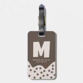 Cute Minimalist Boba Bubble Tea Bagagelabel (Achterkant verticaal)