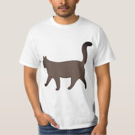 Cute Minimalist Cat Graphic | Simple Walking Cat  T-shirt
