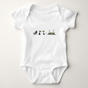 Cute Minimalist Cats Baby Onesie Romper
