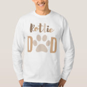 Cute Minimalist Dog Rottie Rottweiler Pap T-shirt (Voorkant)