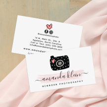 Cute minimalist fotograaf camera zwart & roze