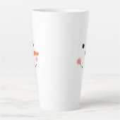 Cute Minimalist Kerstmis Snowman Latte Mok (Voorkant)