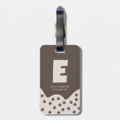 Cute Minimalist Paarse Boba Bubble Tea Bagagelabel (Achterkant verticaal)