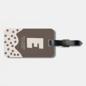 Cute Minimalist Paarse Boba Bubble Tea Bagagelabel (Achterkant horizontaal)