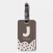 Cute Minimalist Rainbow Boba Bubble Tea Bagagelabel (Achterkant verticaal)