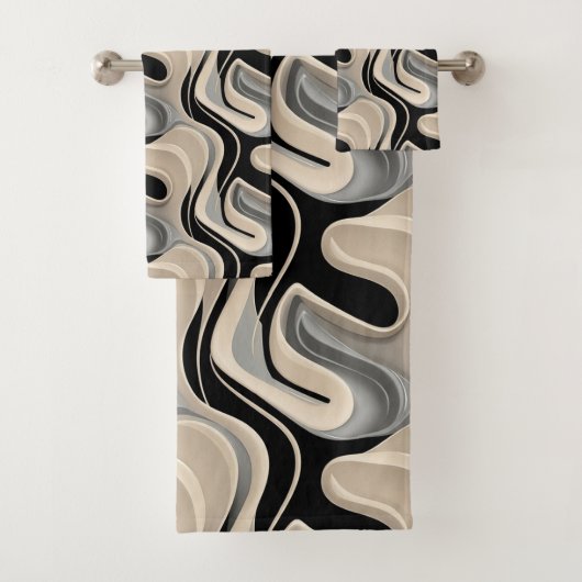 Cute minimalist tiled pattern  bad handdoek (Insitu)