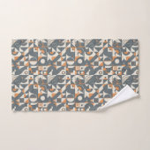 Cute minimalist tiled pattern  bad handdoek (Handdoek)