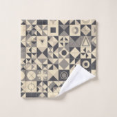 Cute minimalist tiled pattern bad handdoek (Wasdoekje)