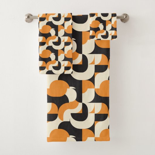 Cute minimalist tiled pattern  bad handdoek (Insitu)