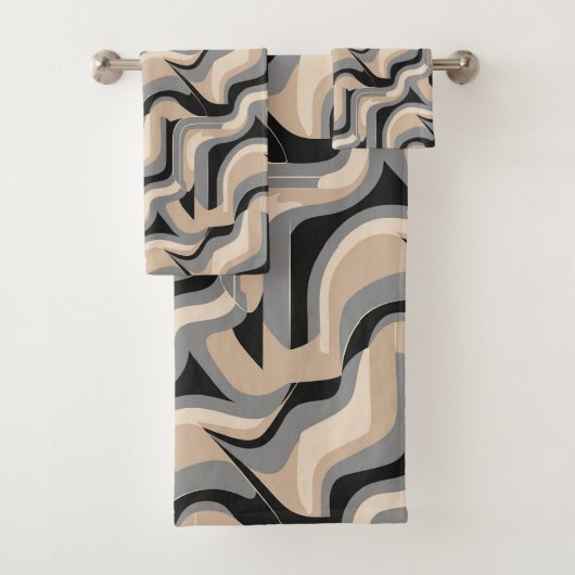 Cute minimalist tiled pattern  bad handdoek (Insitu)