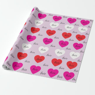 Cute Minimalistische Hartjes Liefde Patroon Cadeaupapier