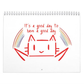 Cute Minimalistische Katten Illustratie Kalender