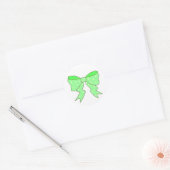 Cute Mint Bow Ronde Sticker (Envelop)