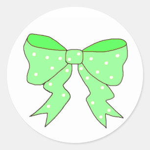 Cute Mint Bow Ronde Sticker
