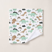 Cute Mint Green Dinosaur Motif (Gant de toilette)
