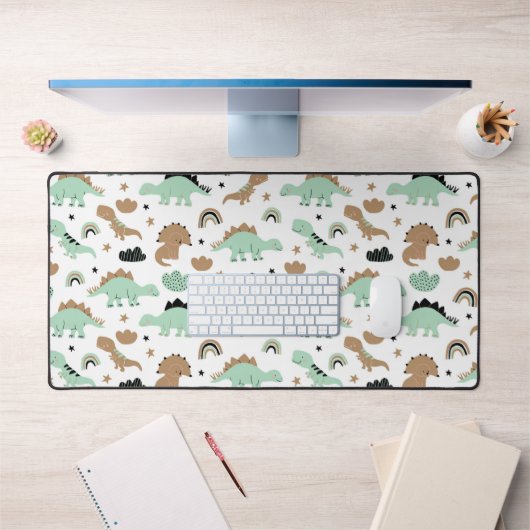 Cute Mint Green Dinosaur Motif (Bureau 1)