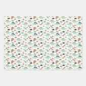 Cute Mint Green Dinosaur Pattern Inpakpapier Vel (Voorkant)