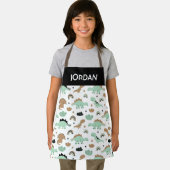 Cute Mint Green Dinosaur Pattern Schort (Insitu)