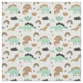 Cute Mint Green Dinosaur Pattern Stof (Swatch)