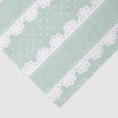 Cute Mint Green White Polka Dot Lace Pattern Tissuepapier (Detail)