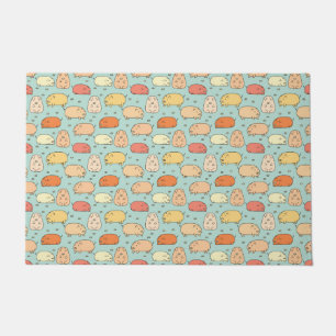 Cute Mint Pig Pattern Deurmat