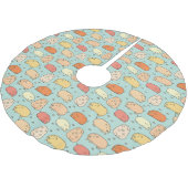Cute Mint Pig Pattern Kerstboom Rok (Gekanteld)