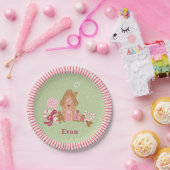 Cute Mint Pink Gingerbrood Snoep Bord (Feest)