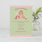 Cute Mint Pink Gingpain Sucre de canne Invitation (Debout devant)