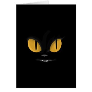 Cute Mischievous Black Cat with Fangs