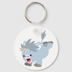 Cute Mischievous Cartoon Baby Unicorn Sleutelhange Sleutelhanger