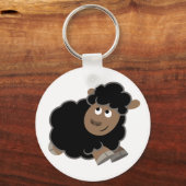Cute Mischievous Cartoon Sheep Sleutelhanger (Voorkant)