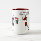 Cute Mistletoe Horse Cartoon Mok (Midden)