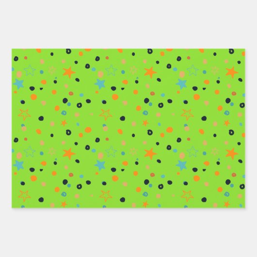 Cute Mixed Pattern Halloween Coordinating Inpakpapier Vel (Voorkant 3)