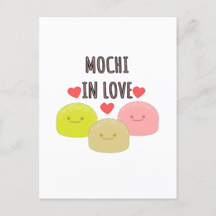 Cute Mochi Cartoon Tekeningen Briefkaart