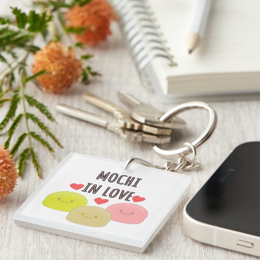 Cute Mochi Cartoon Tekeningen Sleutelhanger (Voorkant Rechts)