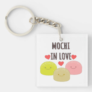 Cute Mochi Cartoon Tekeningen Sleutelhanger