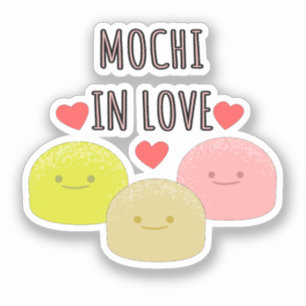 Cute Mochi Cartoon Tekeningen Sticker