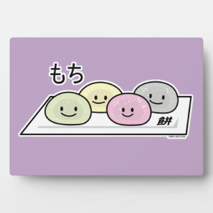 Cute Mochi ijsrostaart Japanse groene thee Fotoplaat