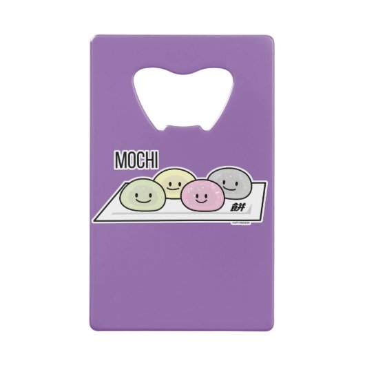Cute Mochi ijsrostaart Japanse groene thee Kredietkaart Flessenopener (Voorkant)