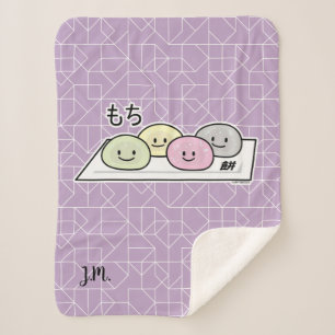 Cute Mochi ijsrostaart Japanse groene thee Sherpa Deken