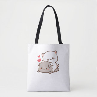 Cute Mochi Peach Cat Draagtas