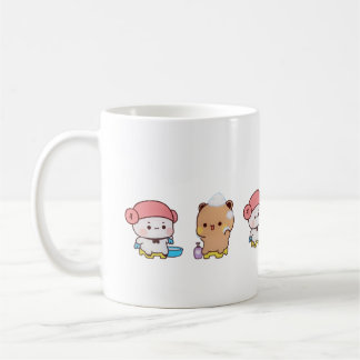 Cute Mochi Peach Cat Koffiemok